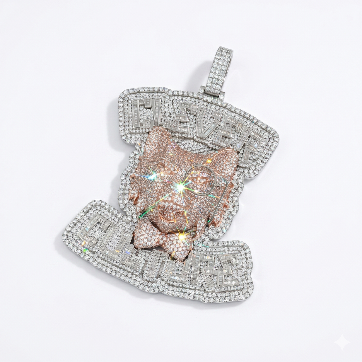 Custom Lab-Grown Diamond Twist Pendant