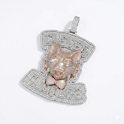 Custom Lab-Grown Diamond Twist Pendant
