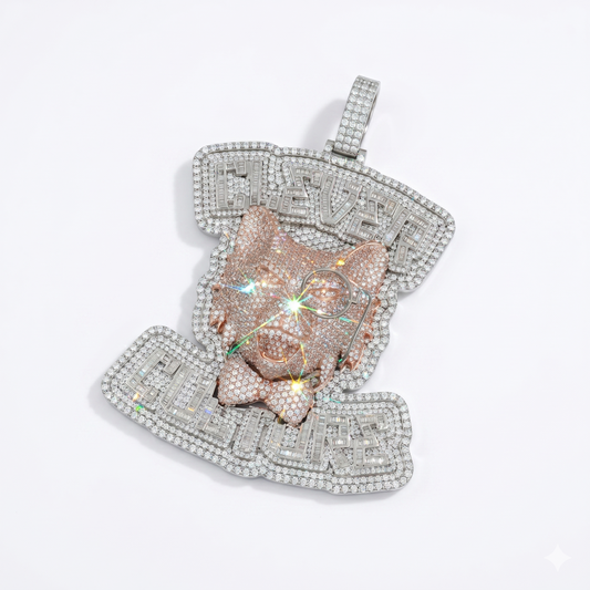 Custom Lab-Grown Diamond Twist Pendant