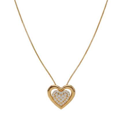 0.100 Ct  Lab-Grown Diamond Heart Necklace