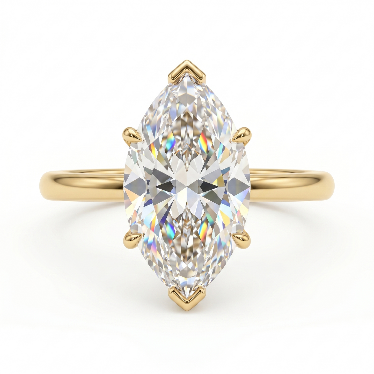 1.50 CT Marquise Cut  Lab-Grown Engagement Ring