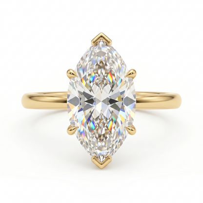 1.50 CT Marquise Cut  Lab-Grown Engagement Ring