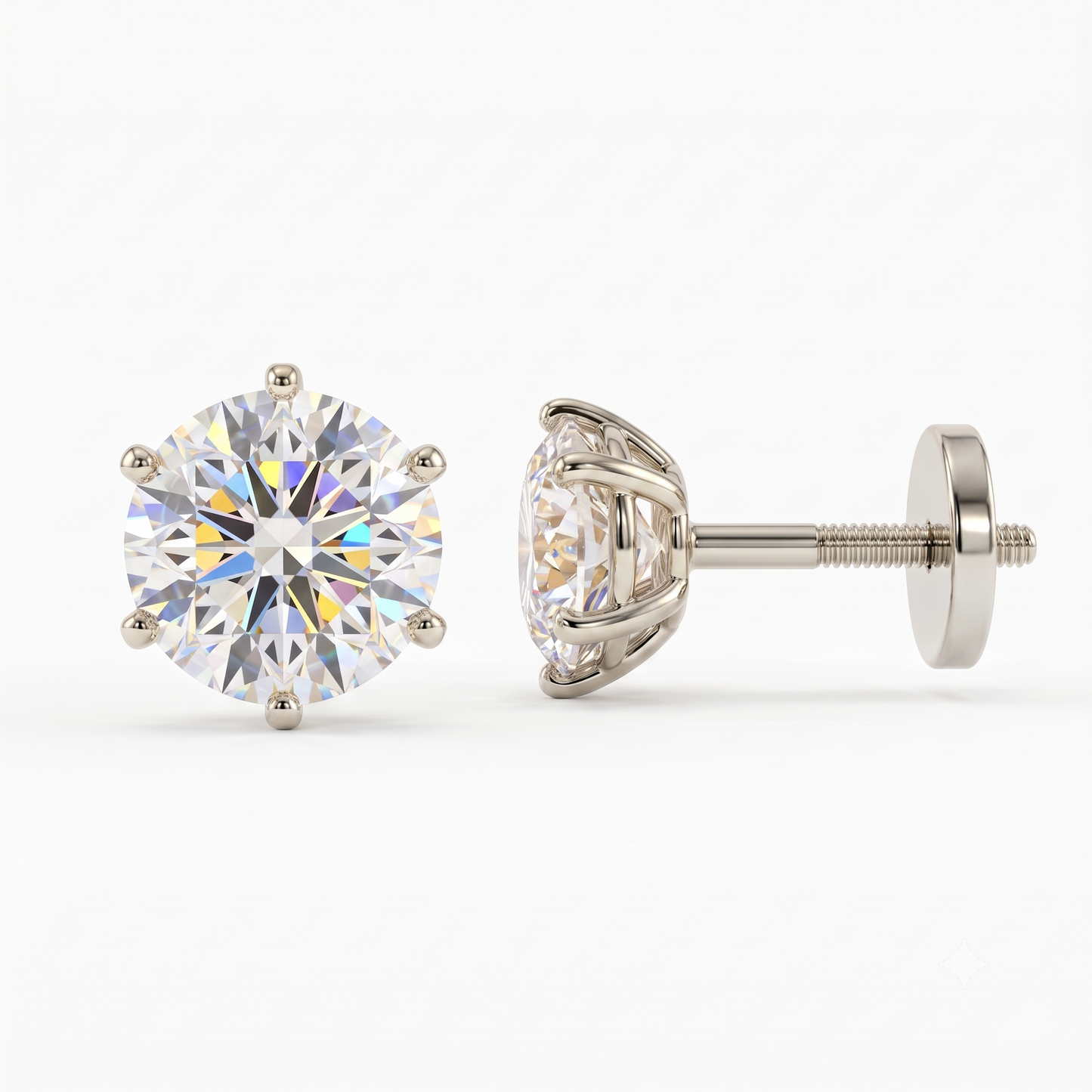 0.160ct Lab Grown Diamond Flat Back Stud Earrings