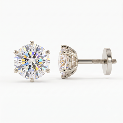 0.160ct Lab Grown Diamond Flat Back Stud Earrings