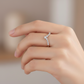 0.07 Ct Lab-Grown Diamond V-Shaped Ring – 14K Gold Chevron Band
