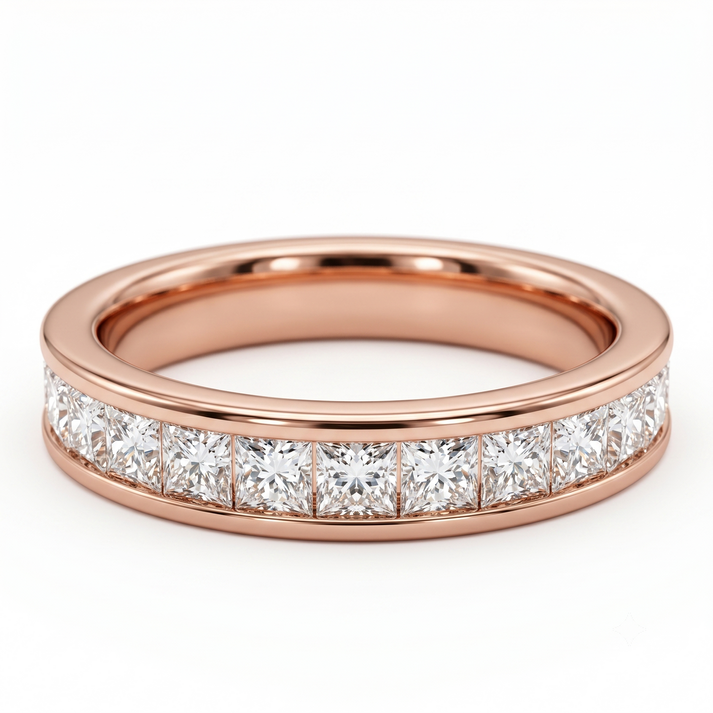 0.250Ct Princess Cut Lab Grown Diamond Wedding Band
