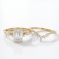2.130ct Emerald Cut Lab-Grown Diamond Engagement Ring Set
