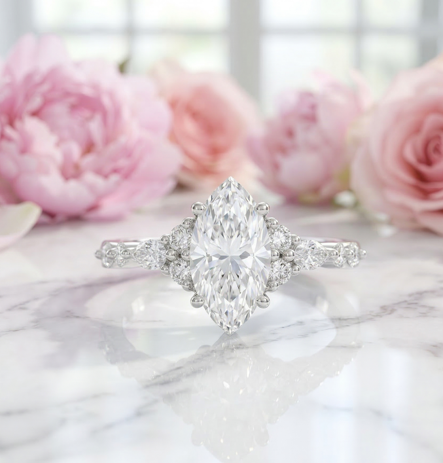 0.710ct Marquise Lab Grown Diamond Solitaire Engagement Ring