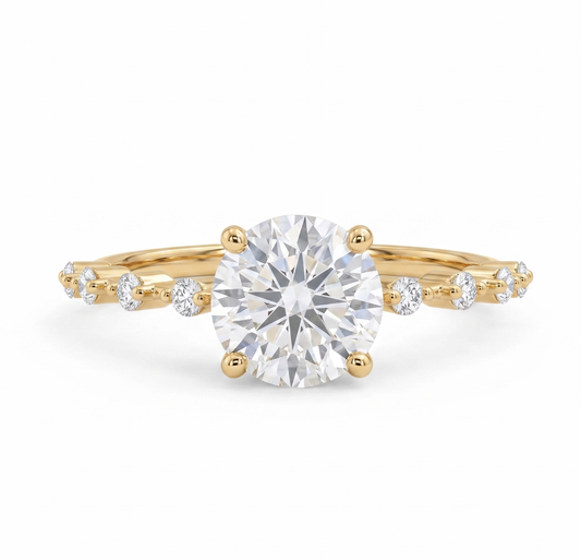 1.620 CT Round cut Lab-Grown Diamond Engagement Ring