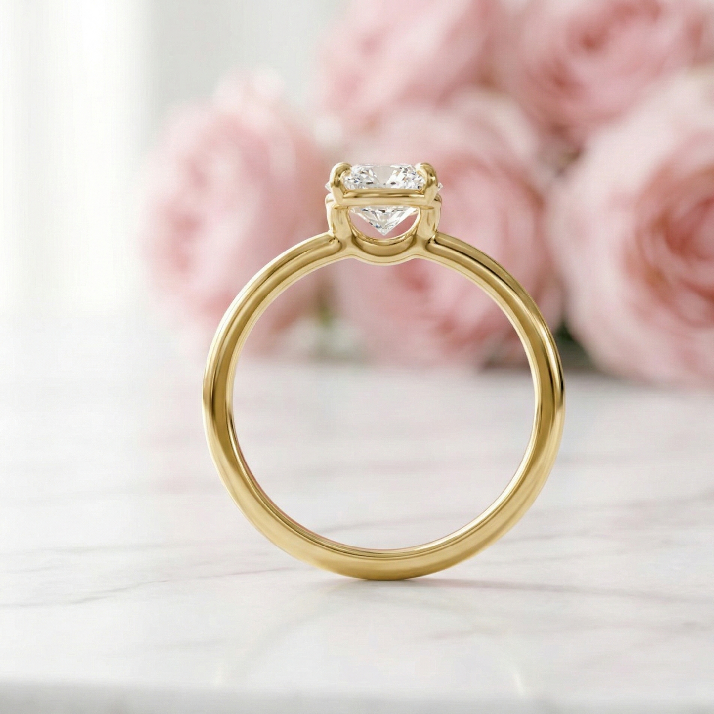 2.00CT Oval Cut Lab-Grown Diamond Engagement Ring