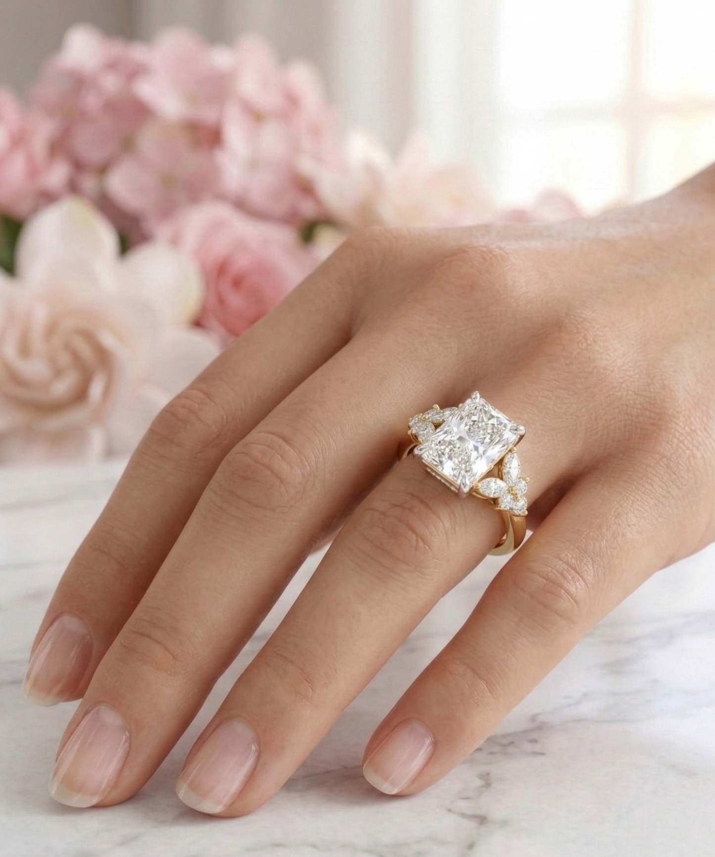 2.50 Ct Radiant Cut Lab-Grown Diamond Engagement Ring