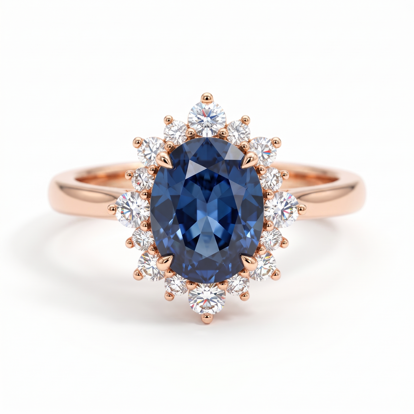 1.5ct Oval Cut Grey Engagement Lab-Grown Ring