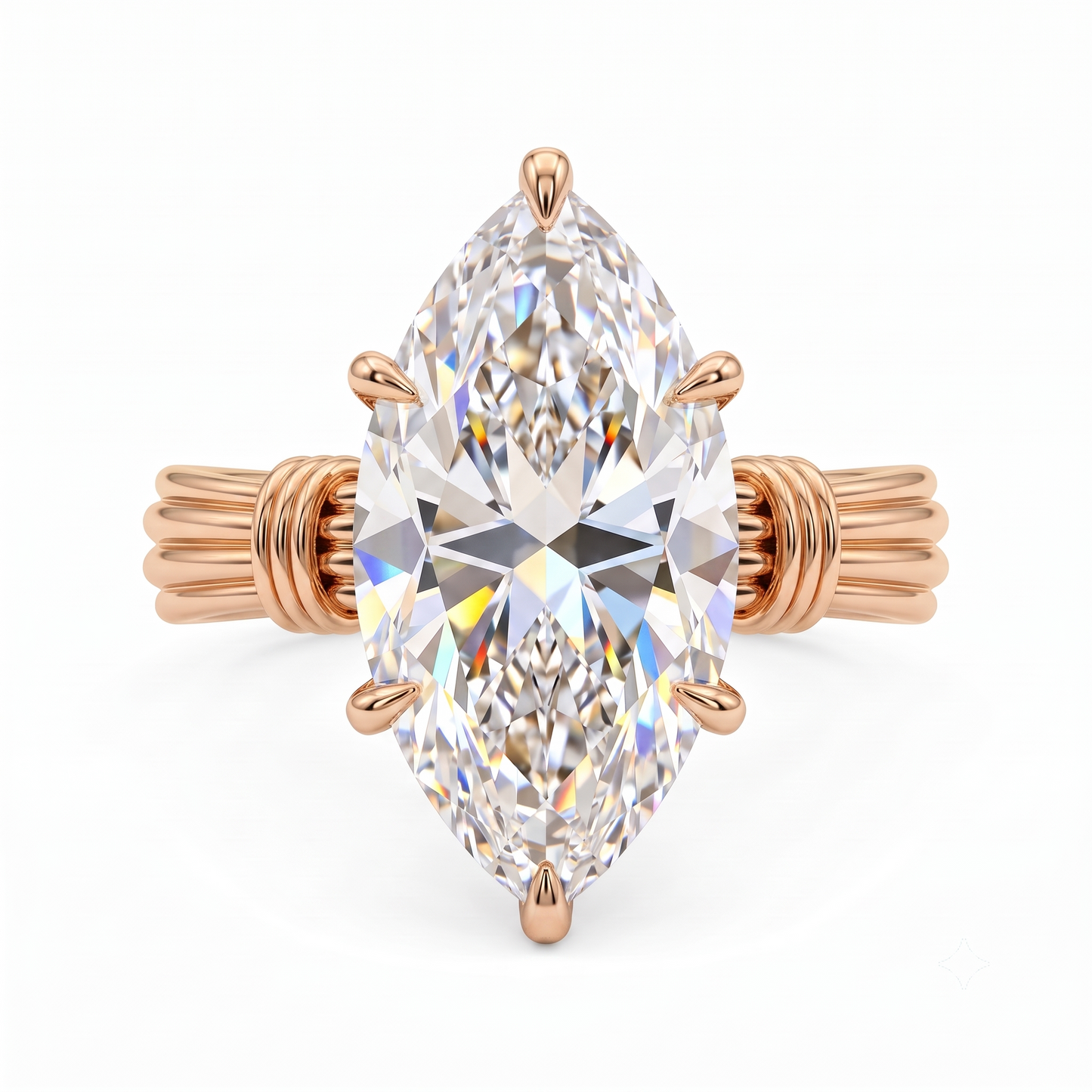 1.00ct Elegant Marquise Cut Lab Grown Diamond Engagement Ring