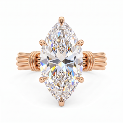 1.00ct Elegant Marquise Cut Lab Grown Diamond Engagement Ring