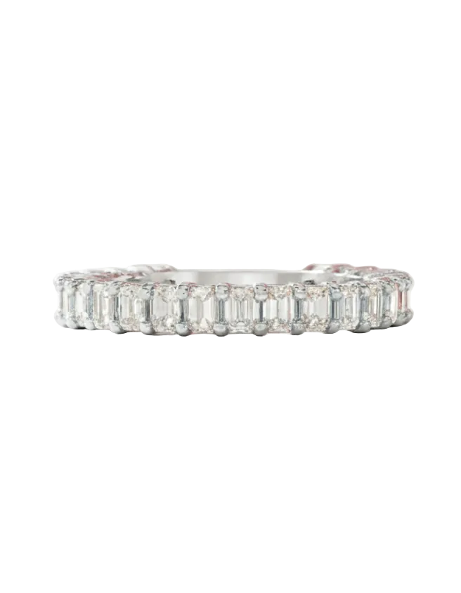 1.960 Ct Emerald Cut Lab-Grown Full Eternity Ring