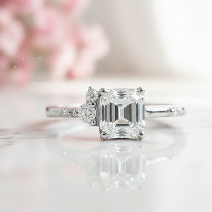1.700ct Asscher Cut Lab-Grown Diamond Engagement Ring