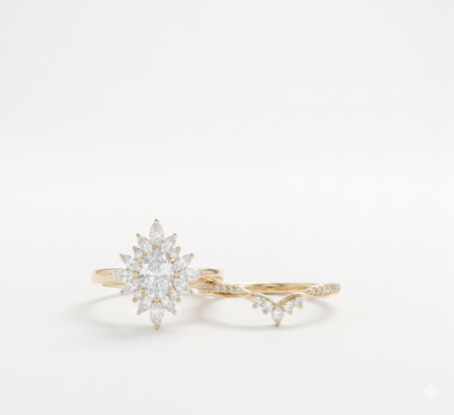 1.70 Ct Pear Cut Diamond Bridal Set – Halo Engagement Ring