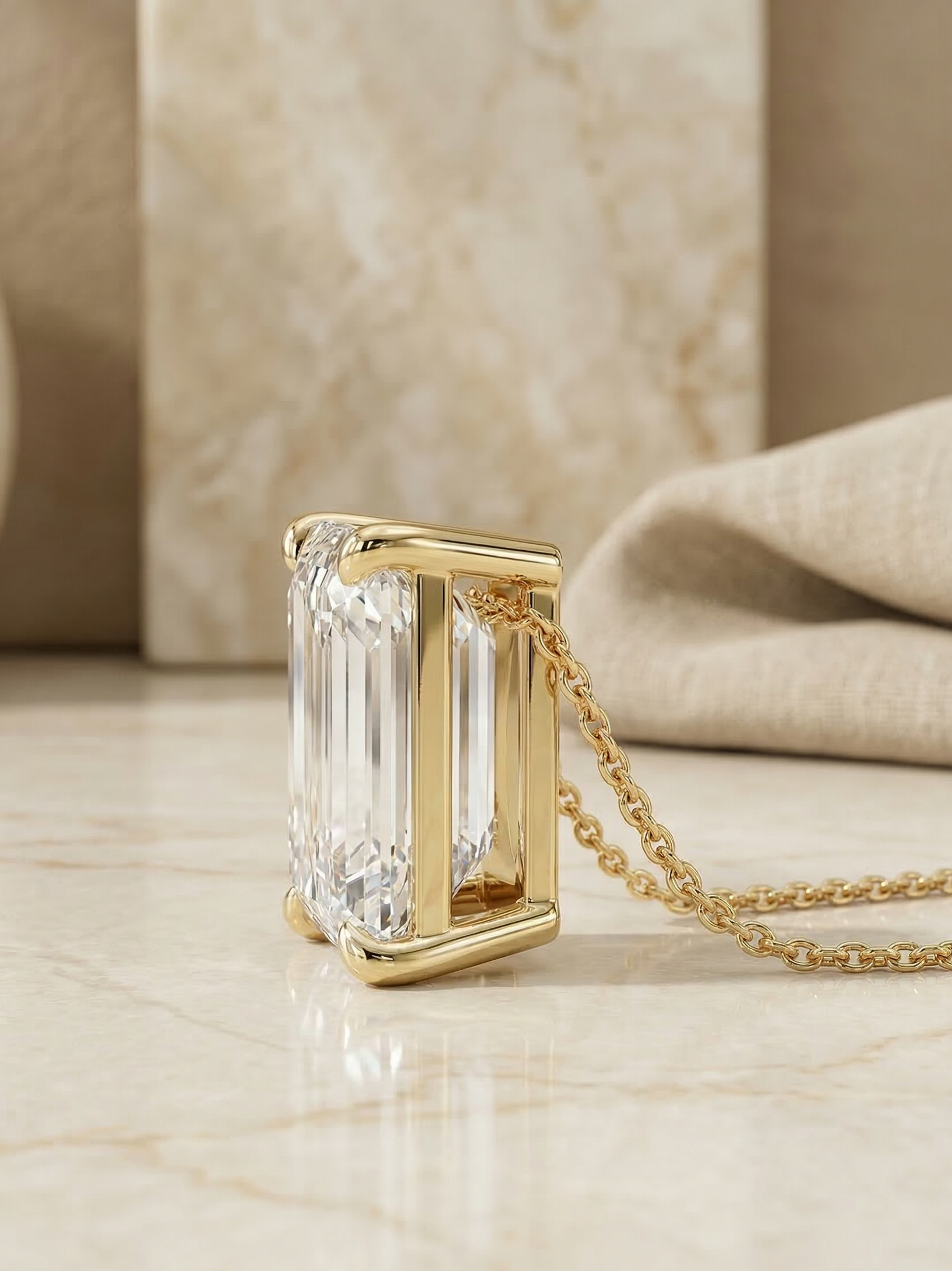 emerald cut necklace​

