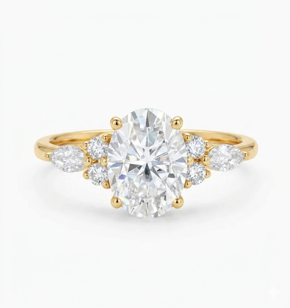 1.750ct Oval Lab Grown Diamond Engagement Ring
