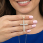.37 Carat Moissanite Cross Pendant Necklace – Solid 14K Gold
