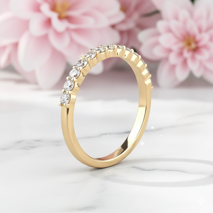 0.480 Ct 1.80mm Round Cut Colorless Lab Grown Diamond Band