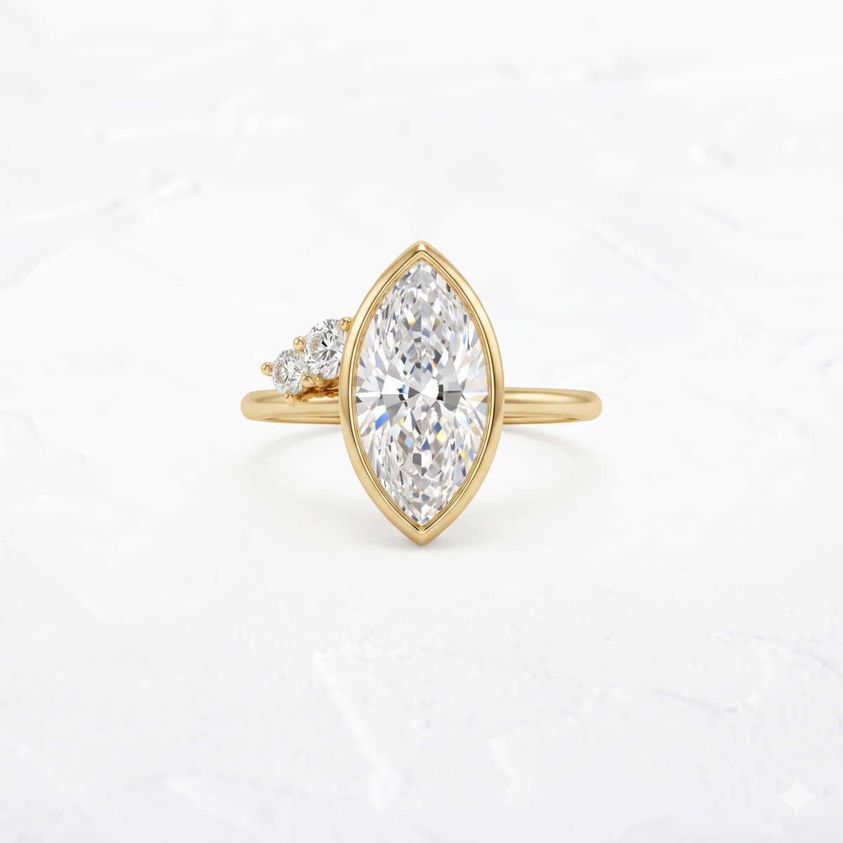 1.00 Ct Marquise Lab Grown Diamond Ring in 14K Gold | Amavida