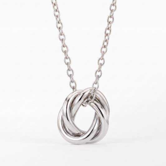 solid gold knot necklace
