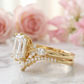 2.130ct Emerald Cut Lab-Grown Diamond Engagement Ring Set
