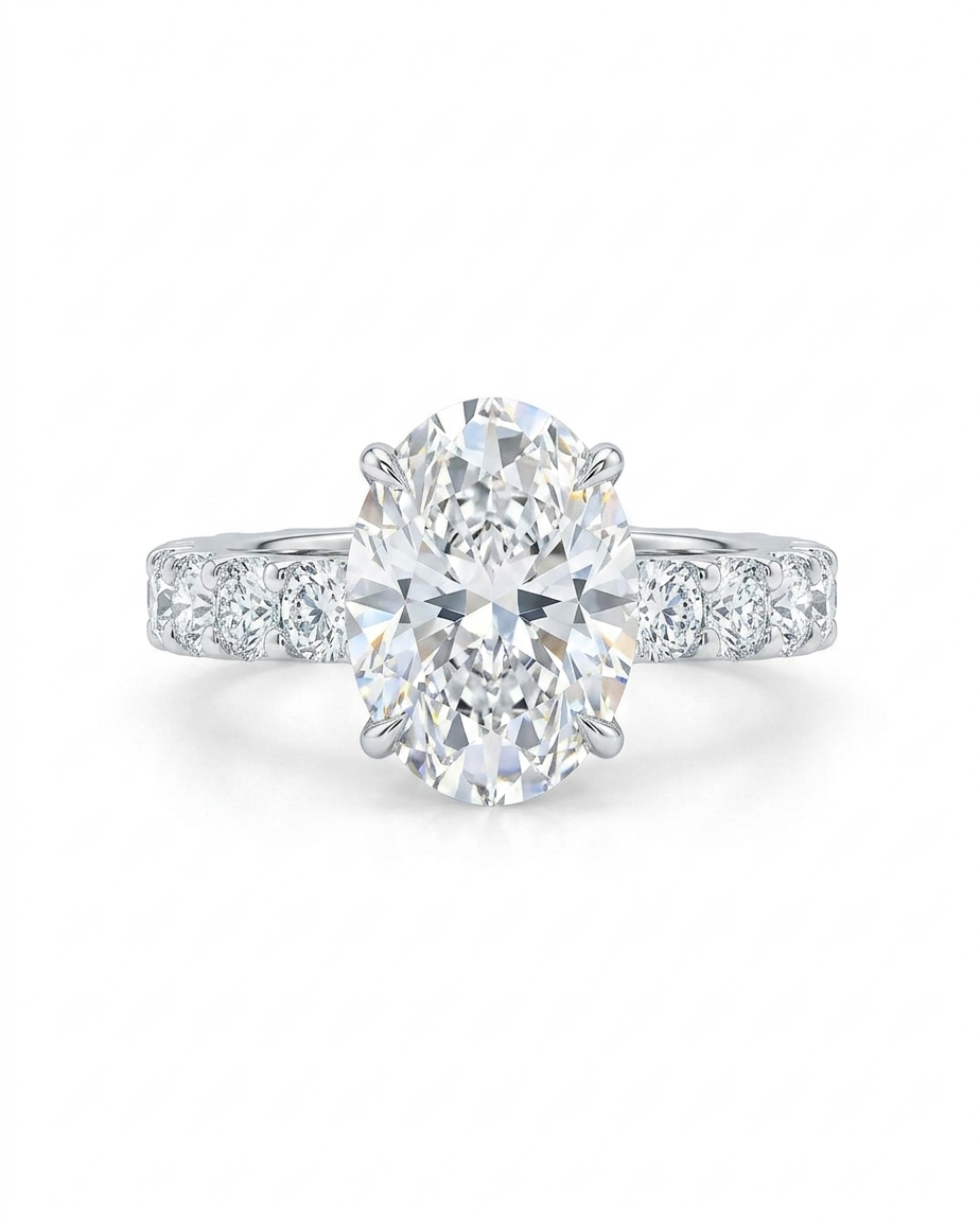 3.120ct Oval Cut 7x9mm Lab-Grown Ring