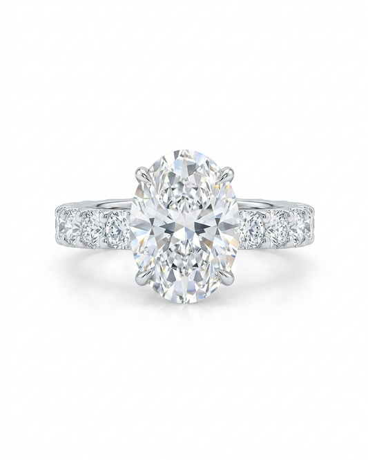 3.120ct Oval Cut 7x9mm Lab-Grown Ring