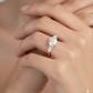 2.5 ct Oval Lab Grown Diamond Engagement Ring • Three Stone Vintage Bridal Ring