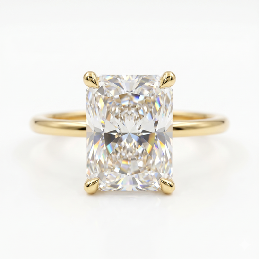 1.5 CT Radiant Cut Solitaire Lab-Grown Engagement Ring