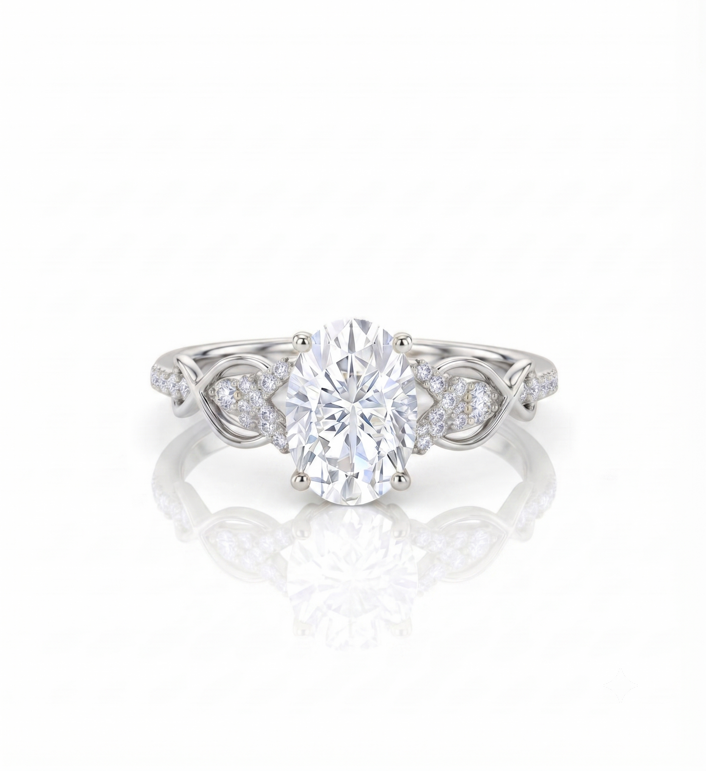 1.25 ct  Oval Lab-Grown  Vintage Diamond Engagement Ring