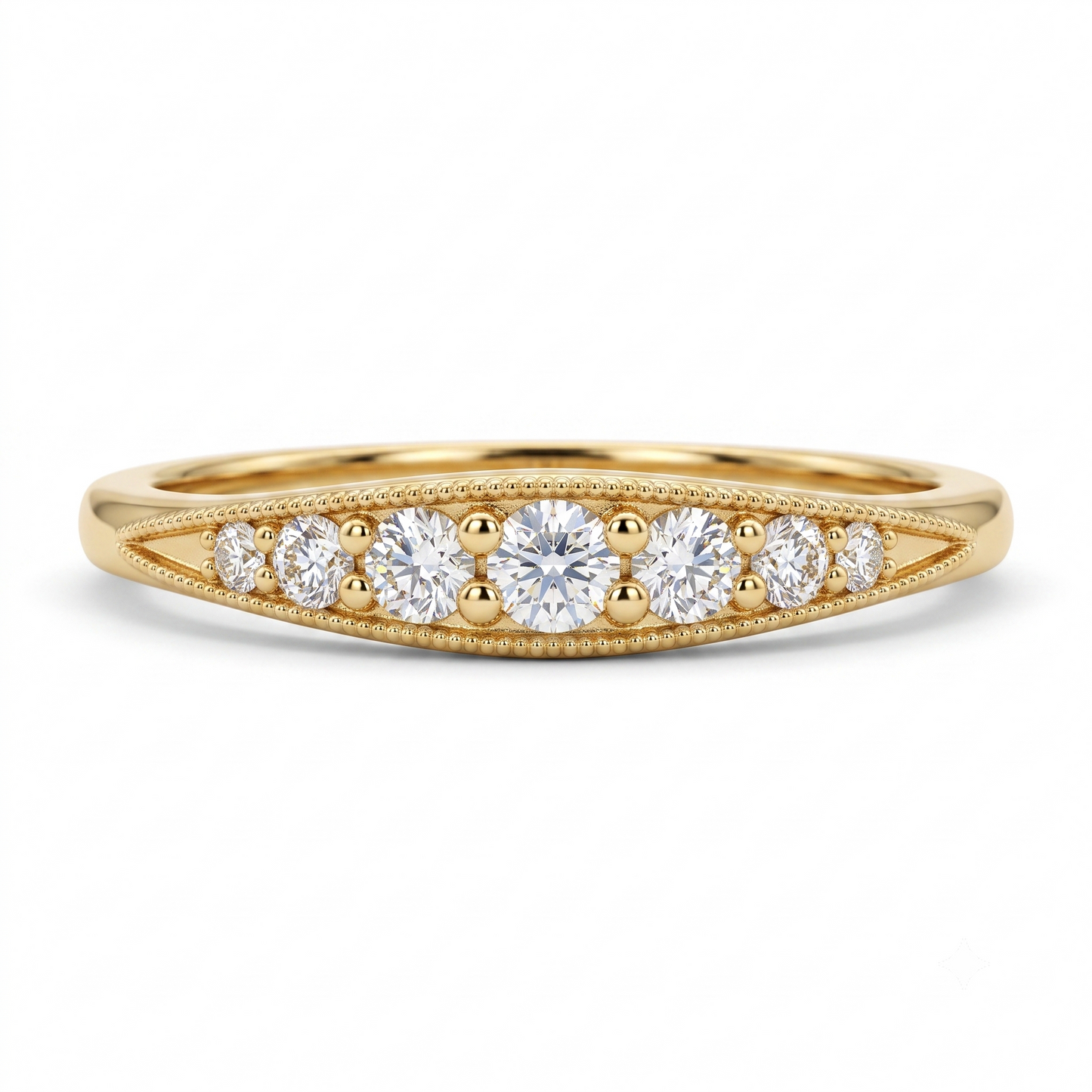 0.200 ct Vintage Inspired Lab Grown Diamond Wedding Band