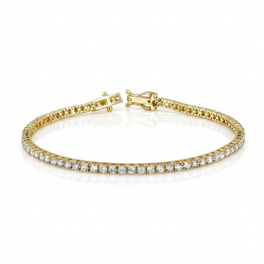 Diamond Tennis Bracelet, 4 Prong, 4.00ct, 14k Solid White Yellow Rose Gold, Mother's day gift