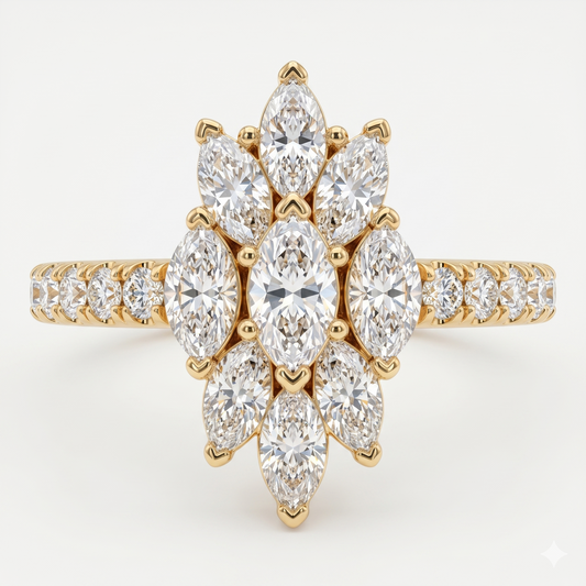 Marquise Diamond Engagement Ring