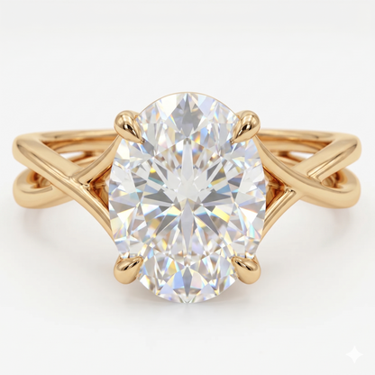 1.50ct Oval cut  Solitaire Natural Diamond Engagement Ring