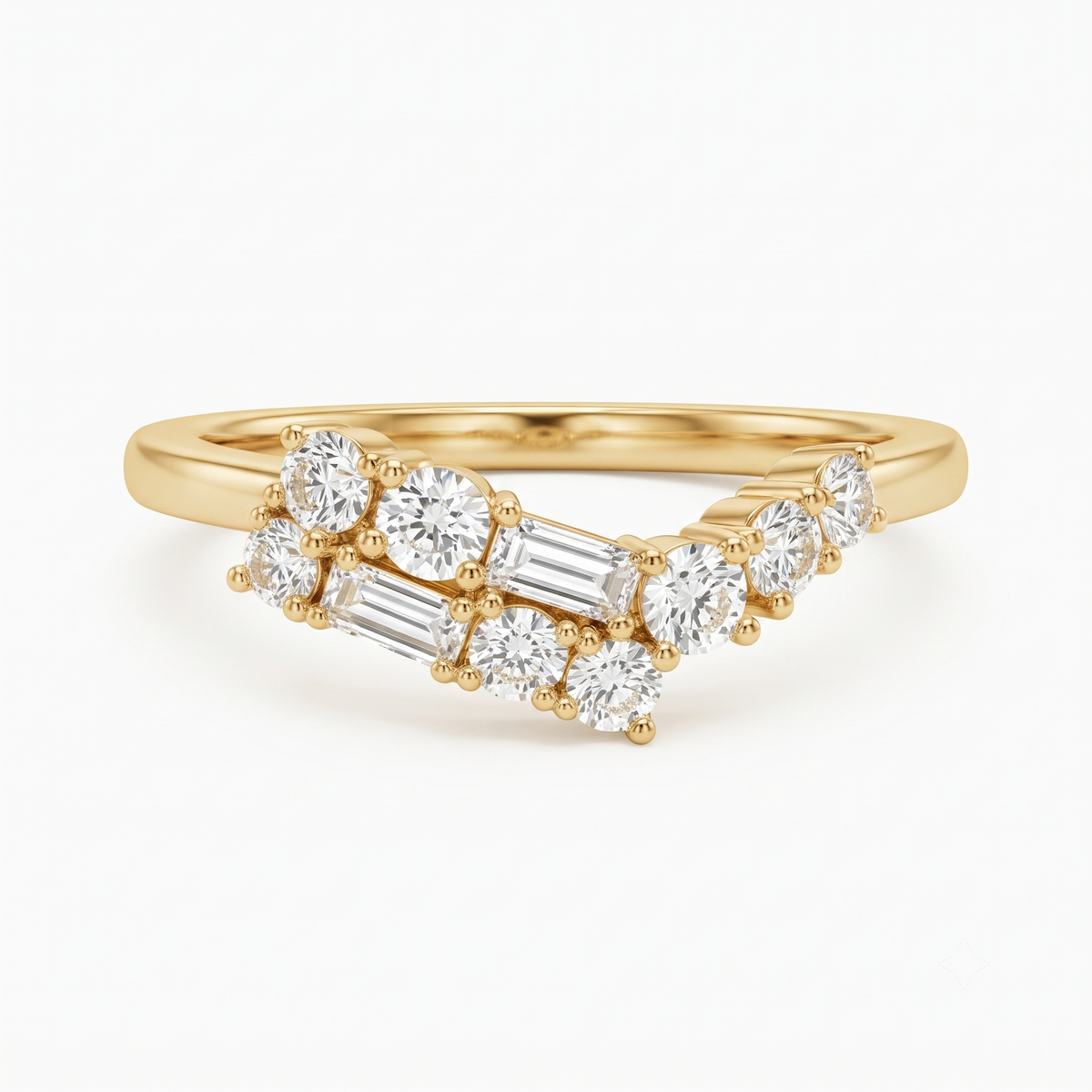 0.300 ct Baguette & Round Cut Lab Grown Diamond Wedding Band