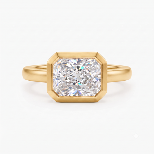 2.00CT Radiant Cut Lab-Grown Solitaire Ring