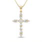 .37 Carat Moissanite Cross Pendant Necklace – Solid 14K Gold