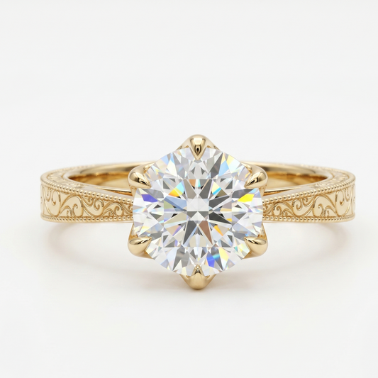 1.00ct Round Cut Lab-Grown Ring