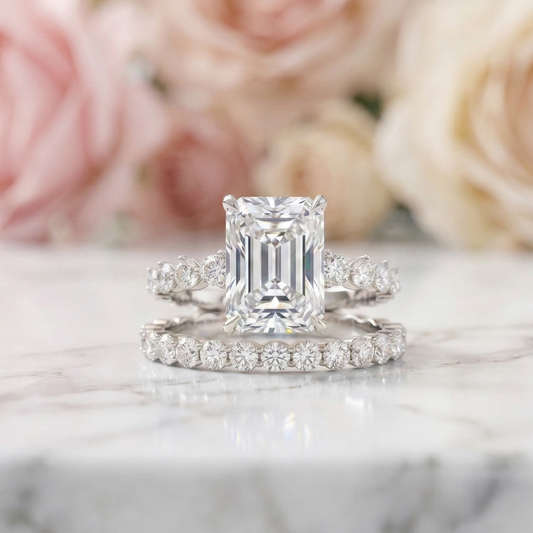 emerald cut lab grown engagement ring​

