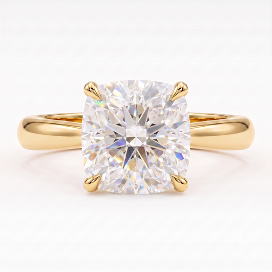 1.00CT Cushion Cut Lab Grown Diamond Engagement Ring