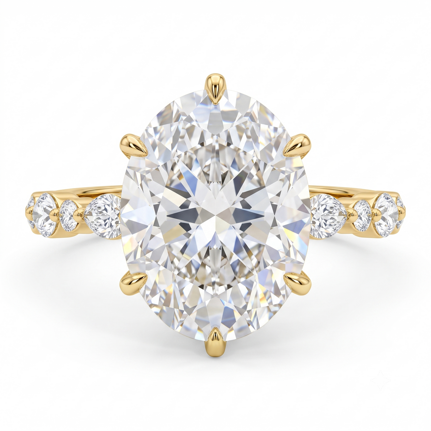 1.40ct Oval Cut Lab Grown Diamond Engagement Ring