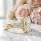 gold radiant cut engagement rings​

