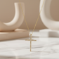0.120 Ct Lab-Grown Diamond Cross Necklace – 14K Rose Gold