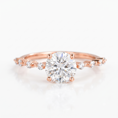 1.12 ct Round Lab Diamond Engagement Ring | Amavida