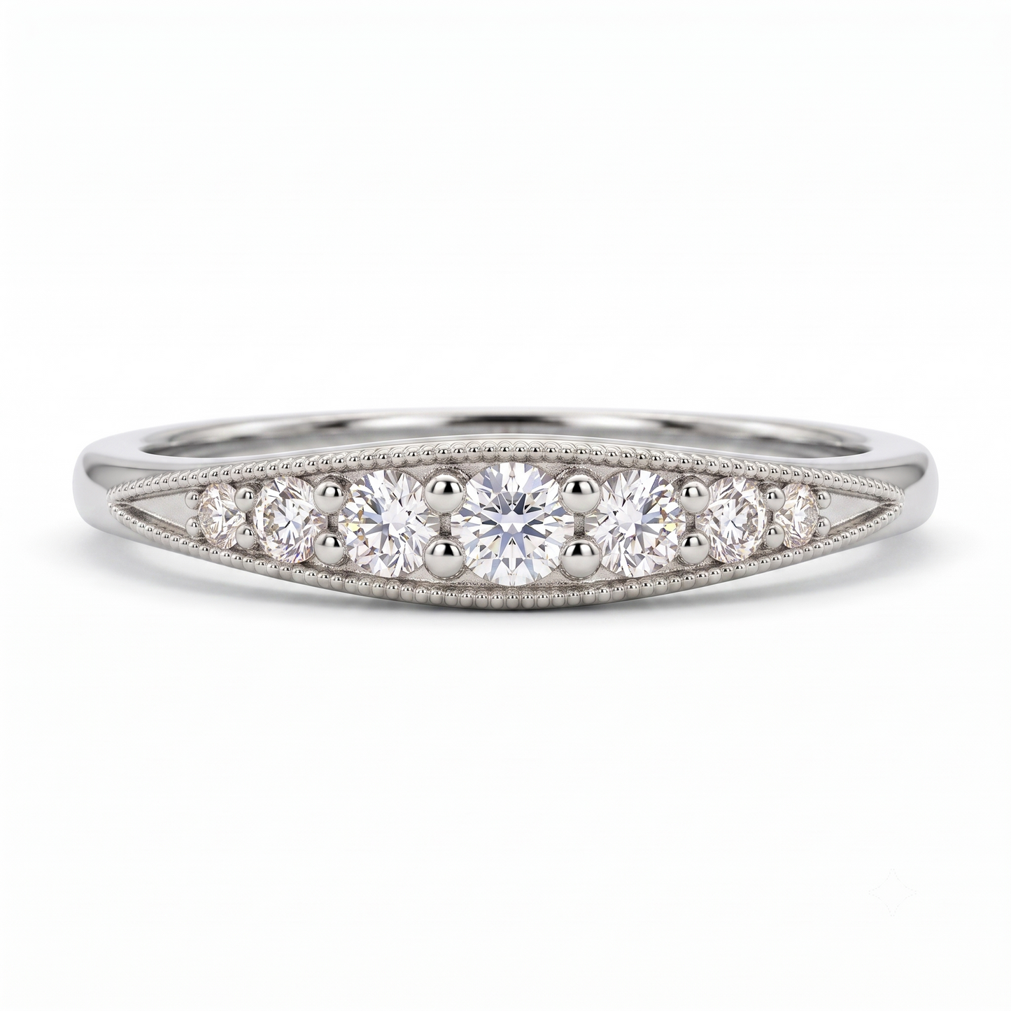 0.200 ct Vintage Inspired Lab Grown Diamond Wedding Band