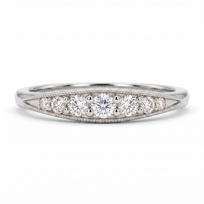 0.200 ct Vintage Inspired Lab Grown Diamond Wedding Band