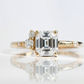 lab grown asscher cut diamond ring​

